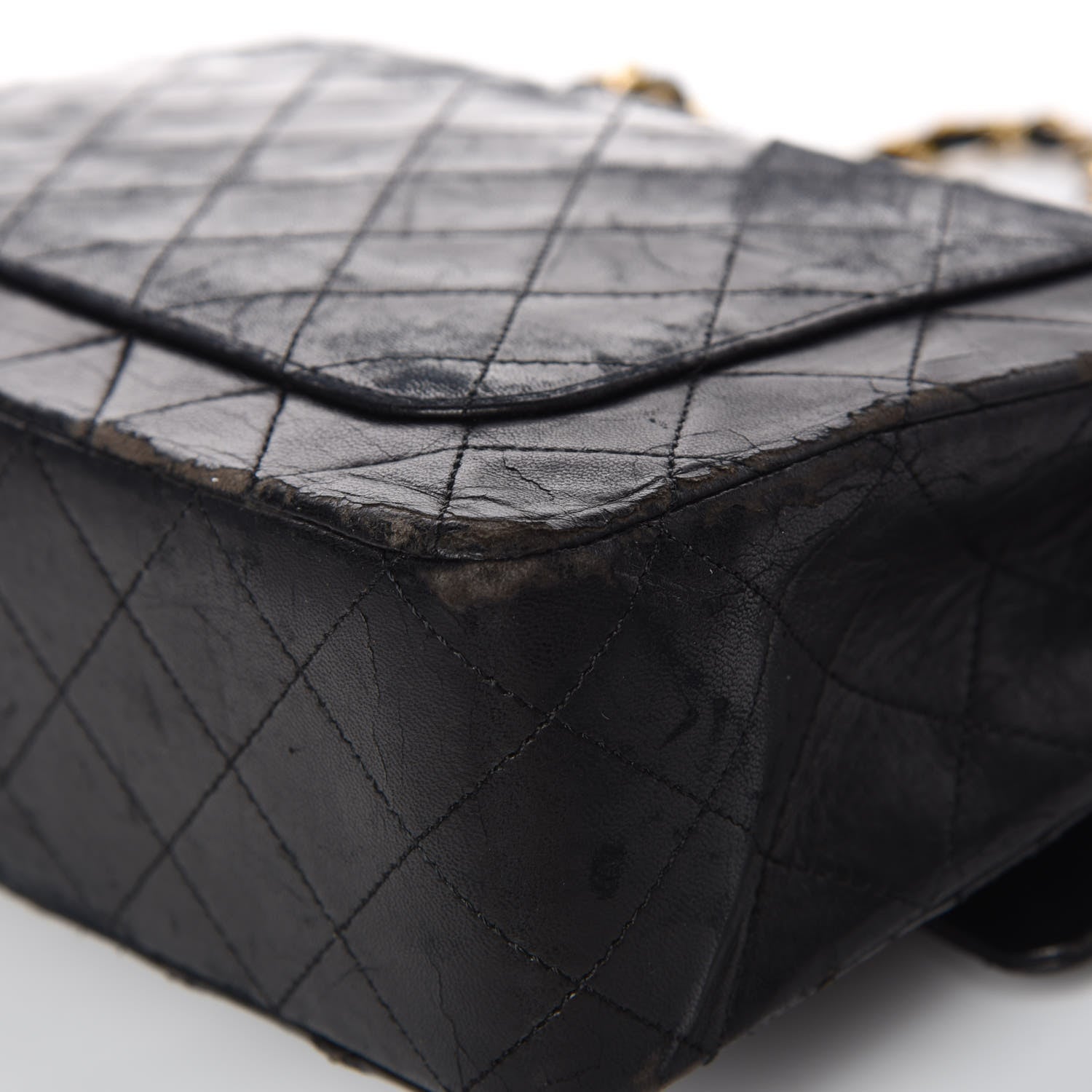 Chanel Lambskin Quilted Medium Double Flap Black 28 of 32