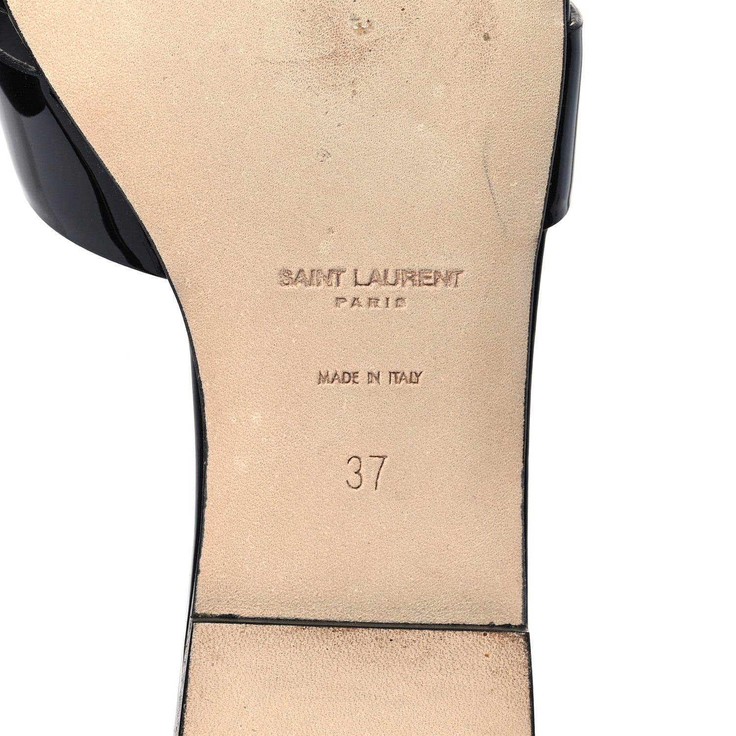 Saint Laurent Patent Tribute 05 Slide Sandals 37 Black 6 of 8