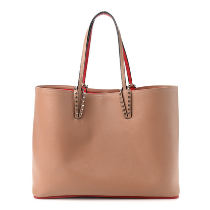 Christian Louboutin Calfskin Spikes East West Cabata Tote Nude 3 of 11