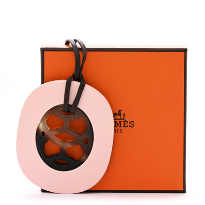 Hermes Buffalo Horn Lacquer Lift Necklace Rose Candeur 8 of 8