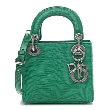 Christian Dior Lizard Swarovski Crystal Mini Lady Dior Green 1 of 8