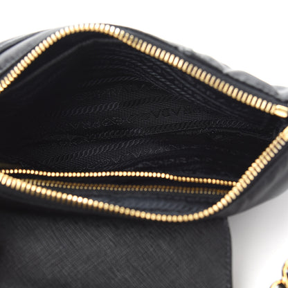 Prada Tessuto Nylon Saffiano Crossbody Bag Black 7 of 8