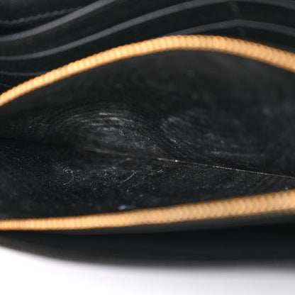 Prada Saffiano Metal Oro Chain Wallet Black 10 of 13