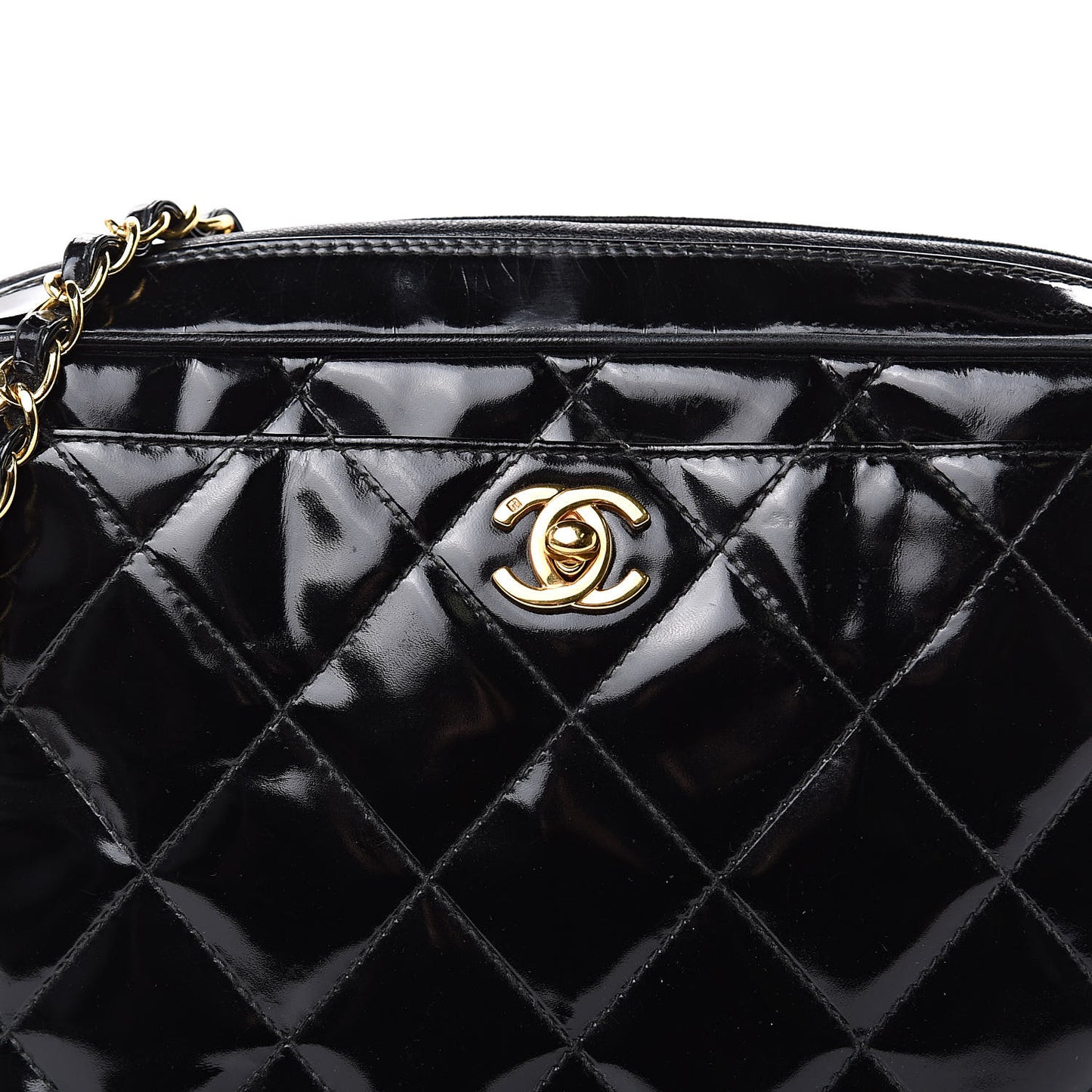 Patent Quilted Camera Case Black