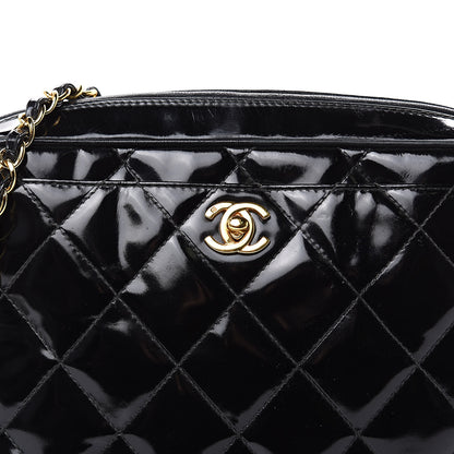 Chanel Patent Quilted Camera Case Black 11 of 15