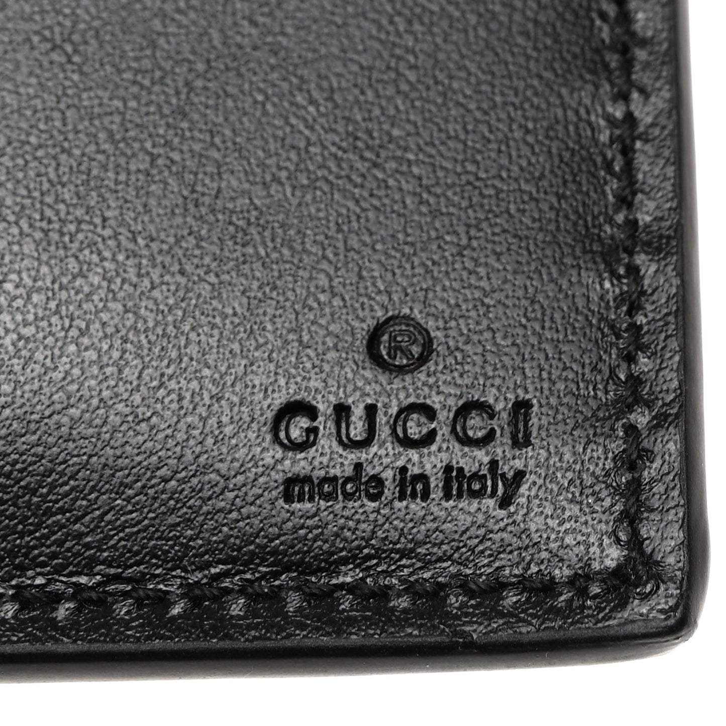 Plutone Calfskin Logo Bi-Fold Wallet Black