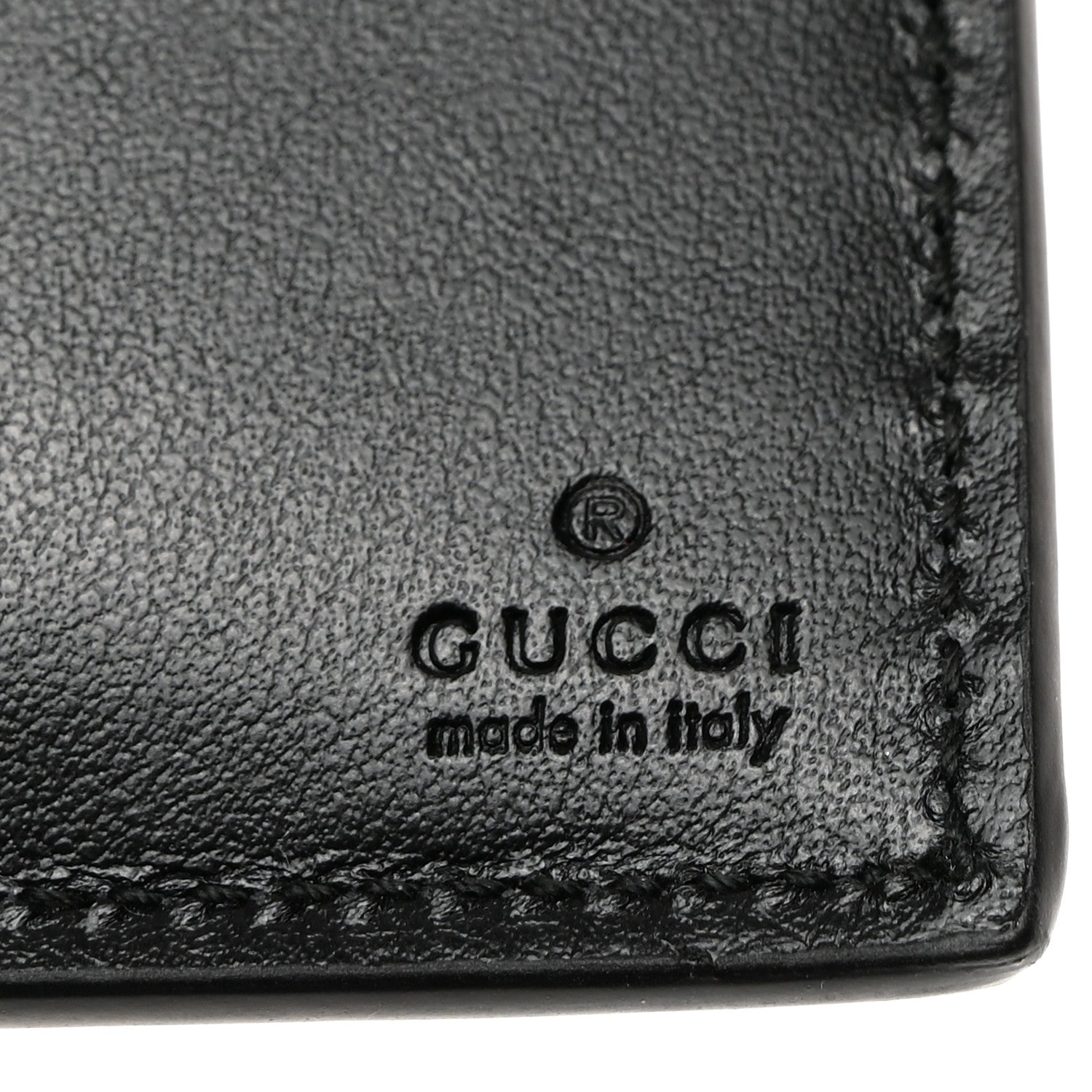 Gucci Plutone Calfskin Logo Bi-Fold Wallet Black 6 of 8