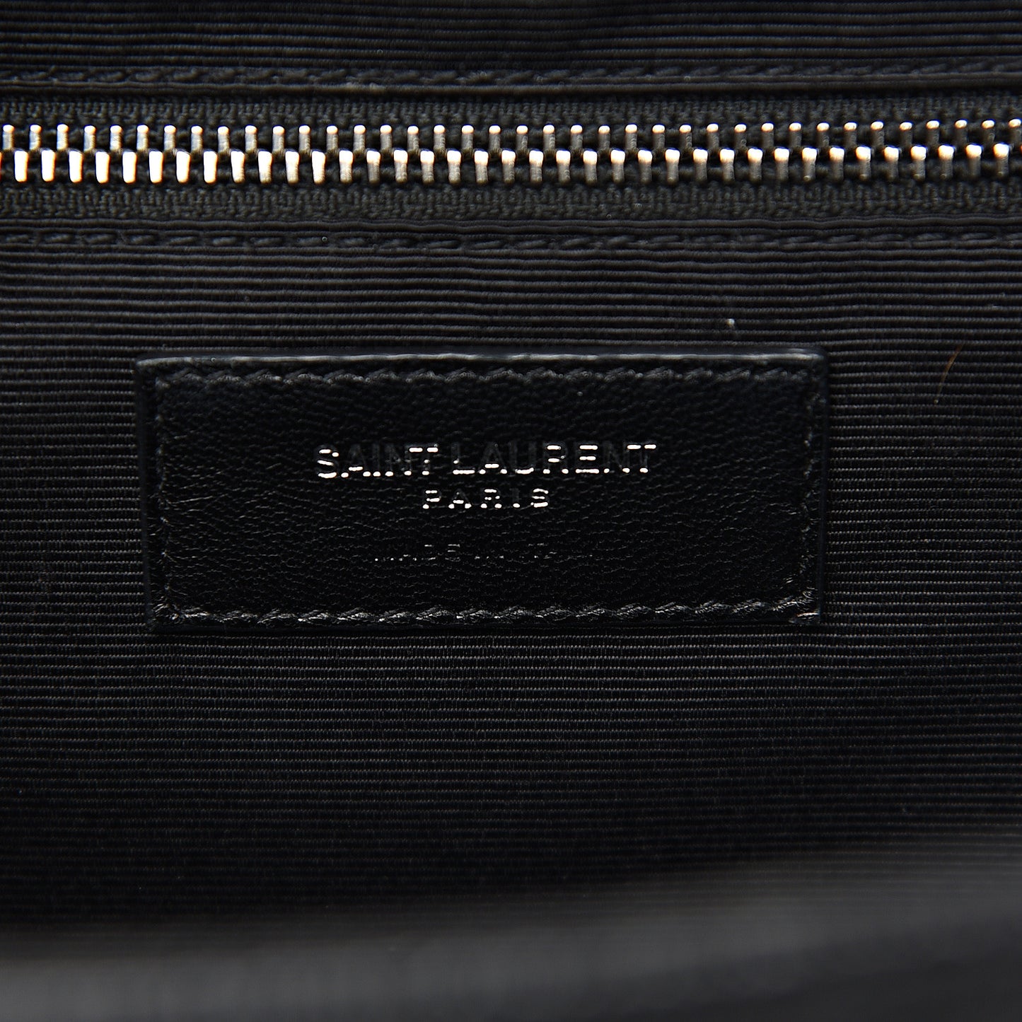 Grain De Poudre Textured Mixed Matelasse Large Triquilt Monogram Satchel Black