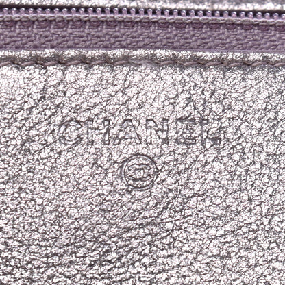 Chanel Metallic Lambskin Quilted Wallet On Chain WOC Lilac 6 of 9