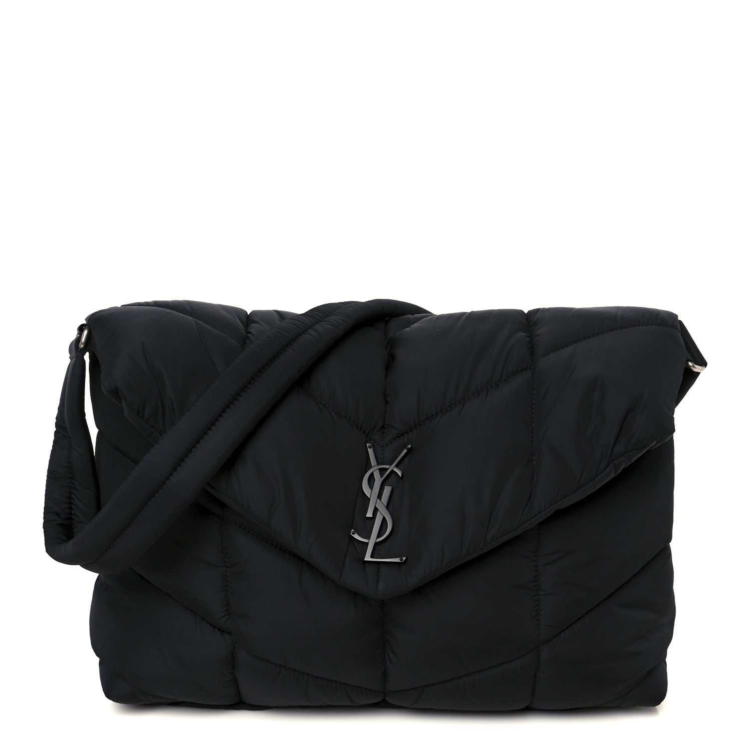 Saint Laurent Econyl Nylon Lou Puffer Messenger Black 1 of 10