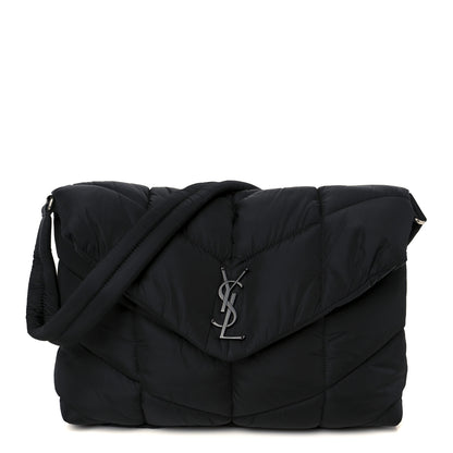 Saint Laurent Econyl Nylon Lou Puffer Messenger Black 1 of 10