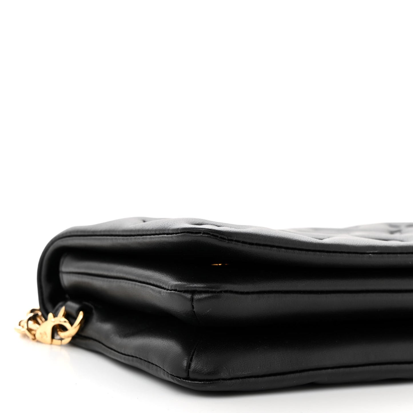 Lambskin Embossed Monogram Pochette Coussin Black