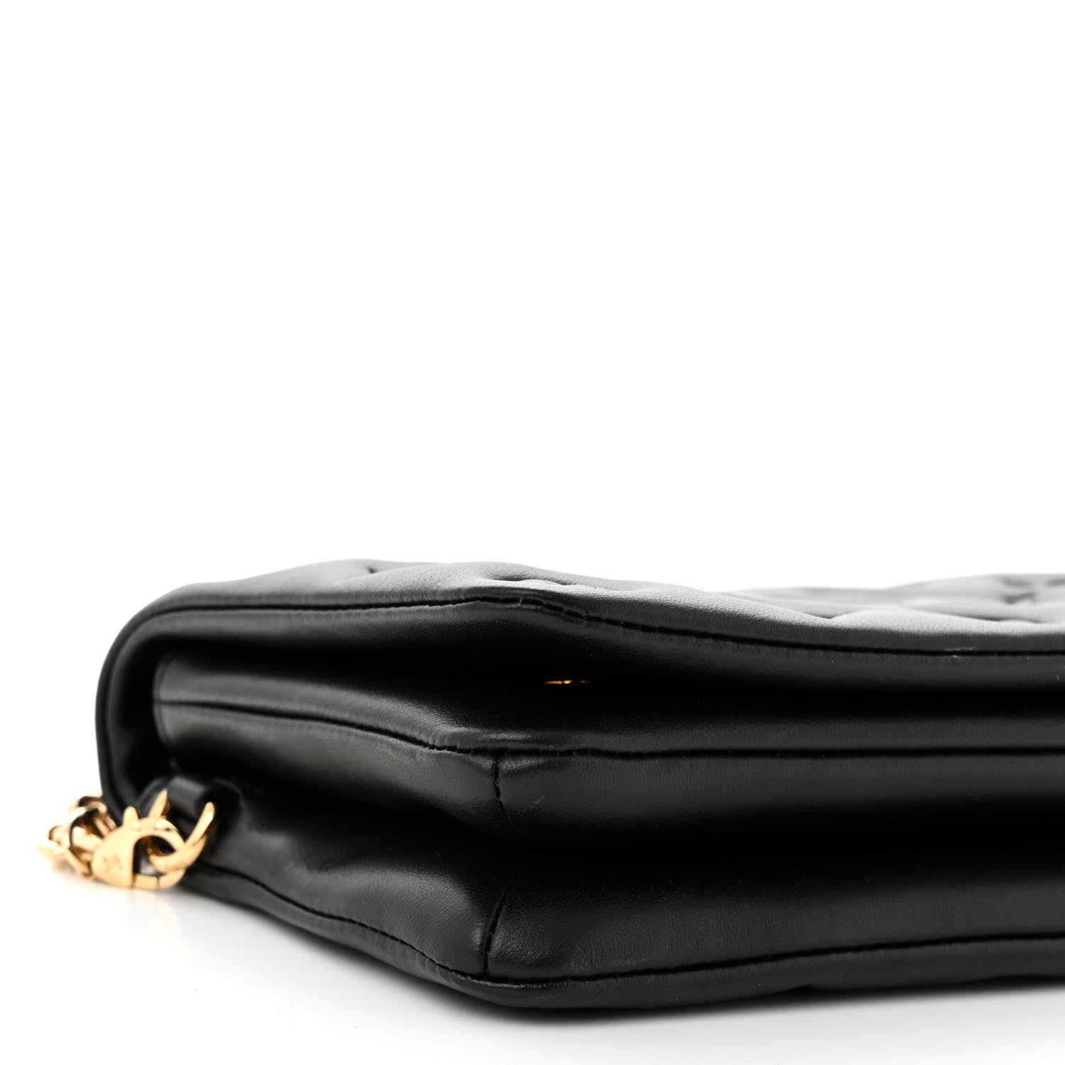 Louis Vuitton Lambskin Embossed Monogram Pochette Coussin Black 8 of 12