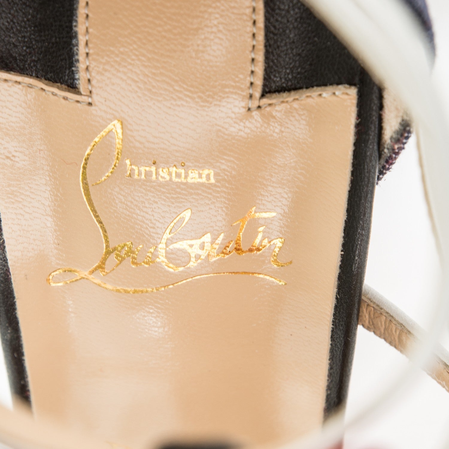 Christian Louboutin Patent Shiny Nappa Denim Girlistrappy 100 Sandals 38.5 Multicolor 7 of 7
