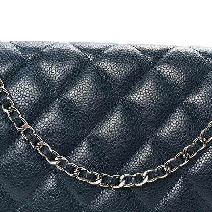 Chanel Caviar Quilted Clutch With Chain Flap  Blue 8 of 10