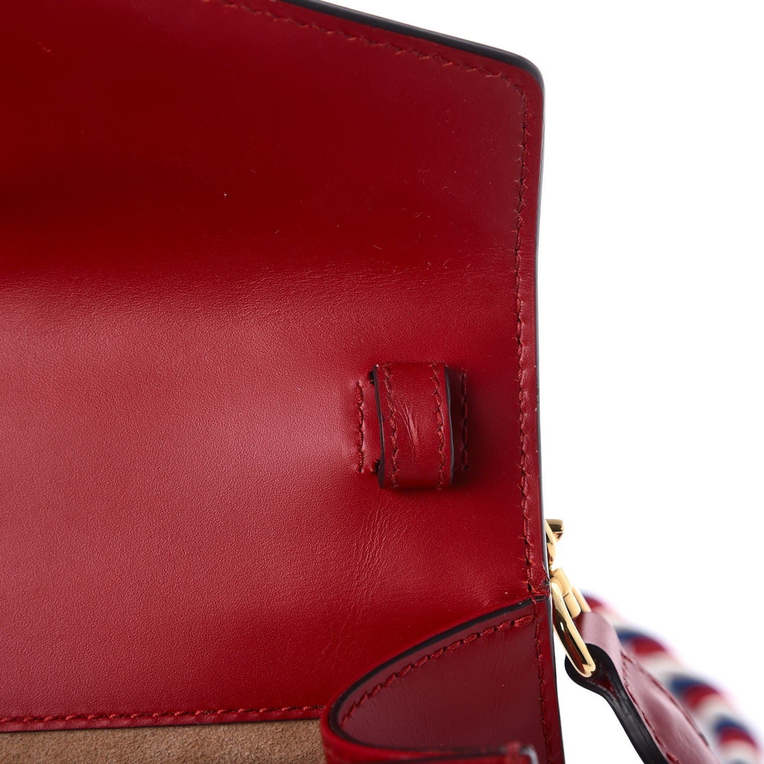 Gucci Calfskin Mini Sylvie Top Handle Bag Hibiscus Red 9 of 9