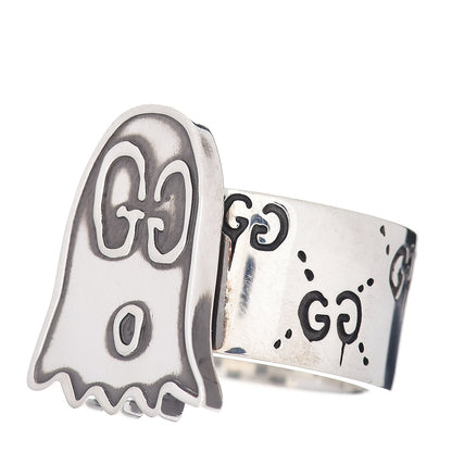 Gucci Sterling Silver GucciGhost Ring 60 9 4 of 5