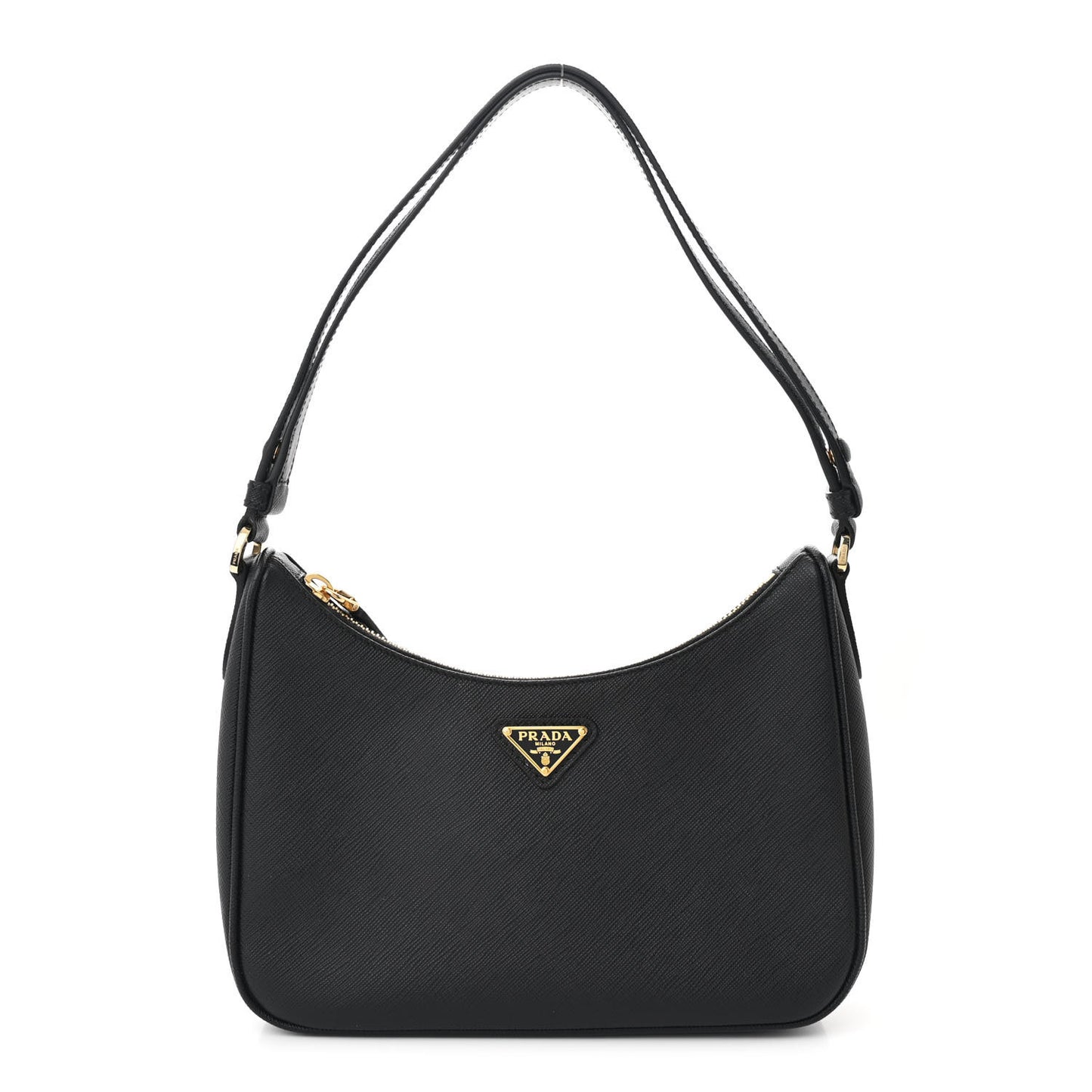 Saffiano Lux Mini Re-Edition Shoulder Bag Black