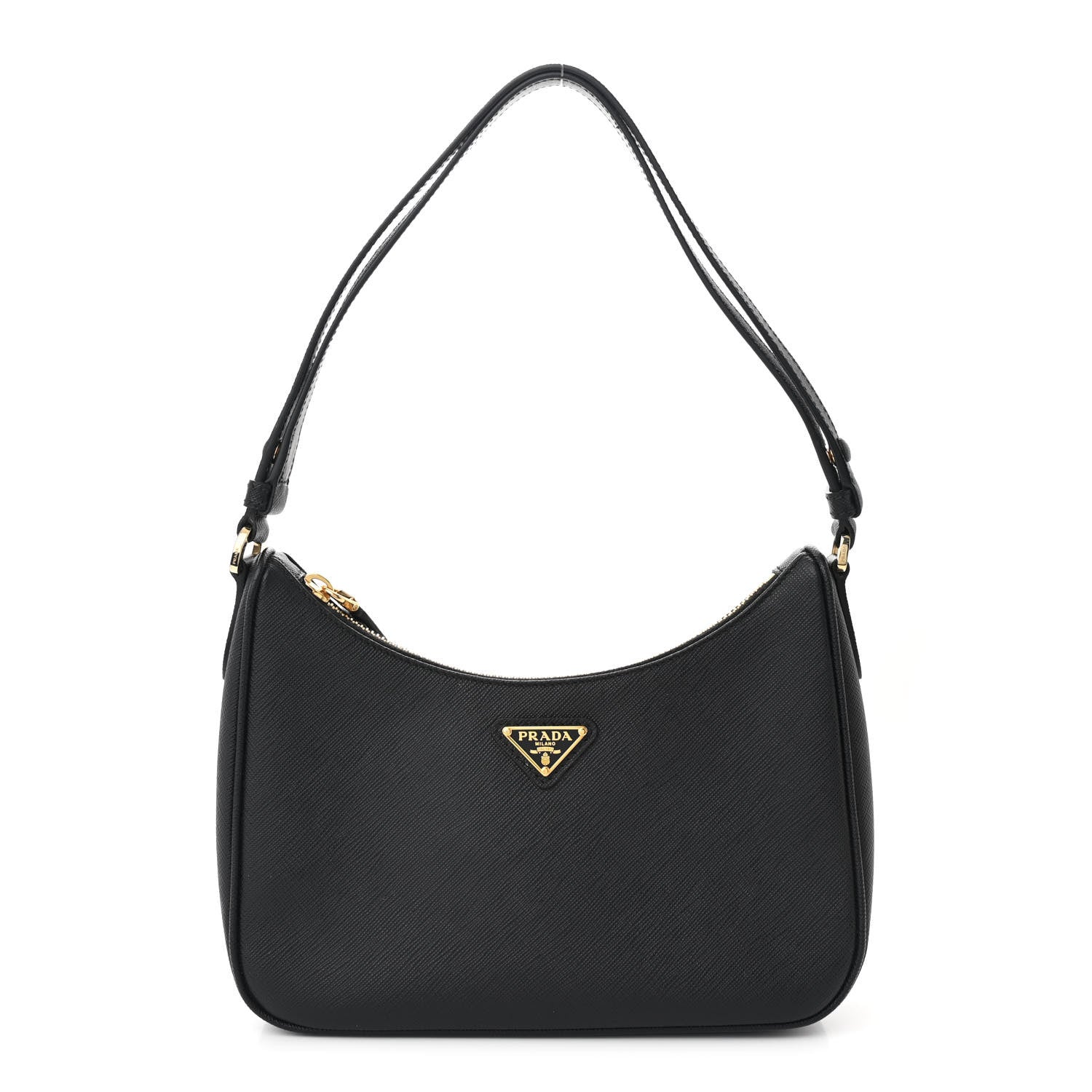 Prada Saffiano Lux Mini Re-Edition Shoulder Bag Black 1 of 11