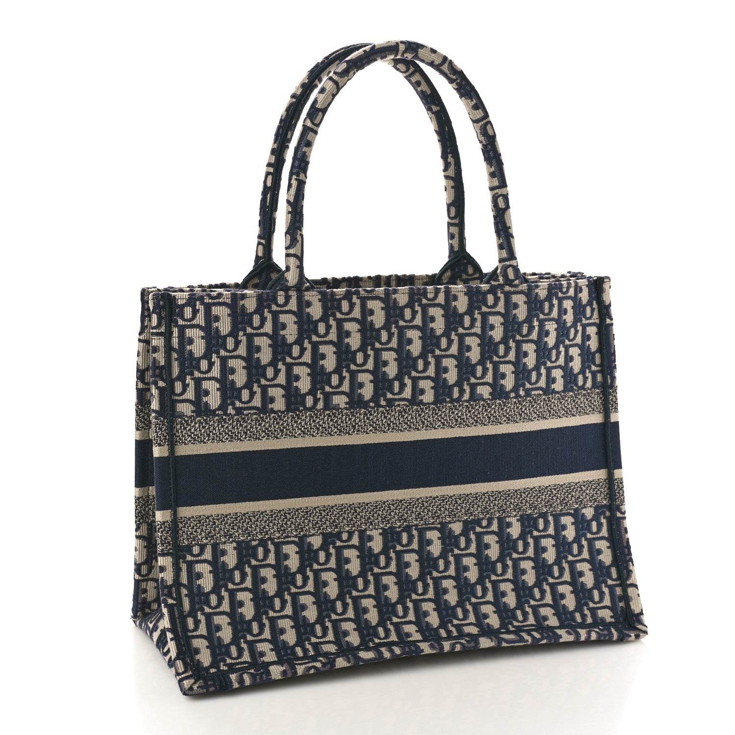Christian Dior Oblique Medium Book Tote Blue Multicolor 3 of 12
