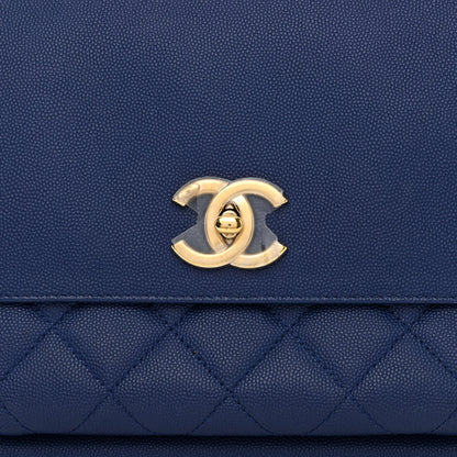 Chanel Caviar Quilted Large Business Affinity Flap Blue 9 of 11