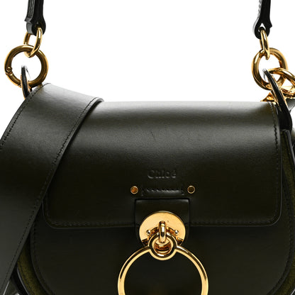 Chloe Calfskin Suede Small Tess Bag Deep Forest 6 of 8