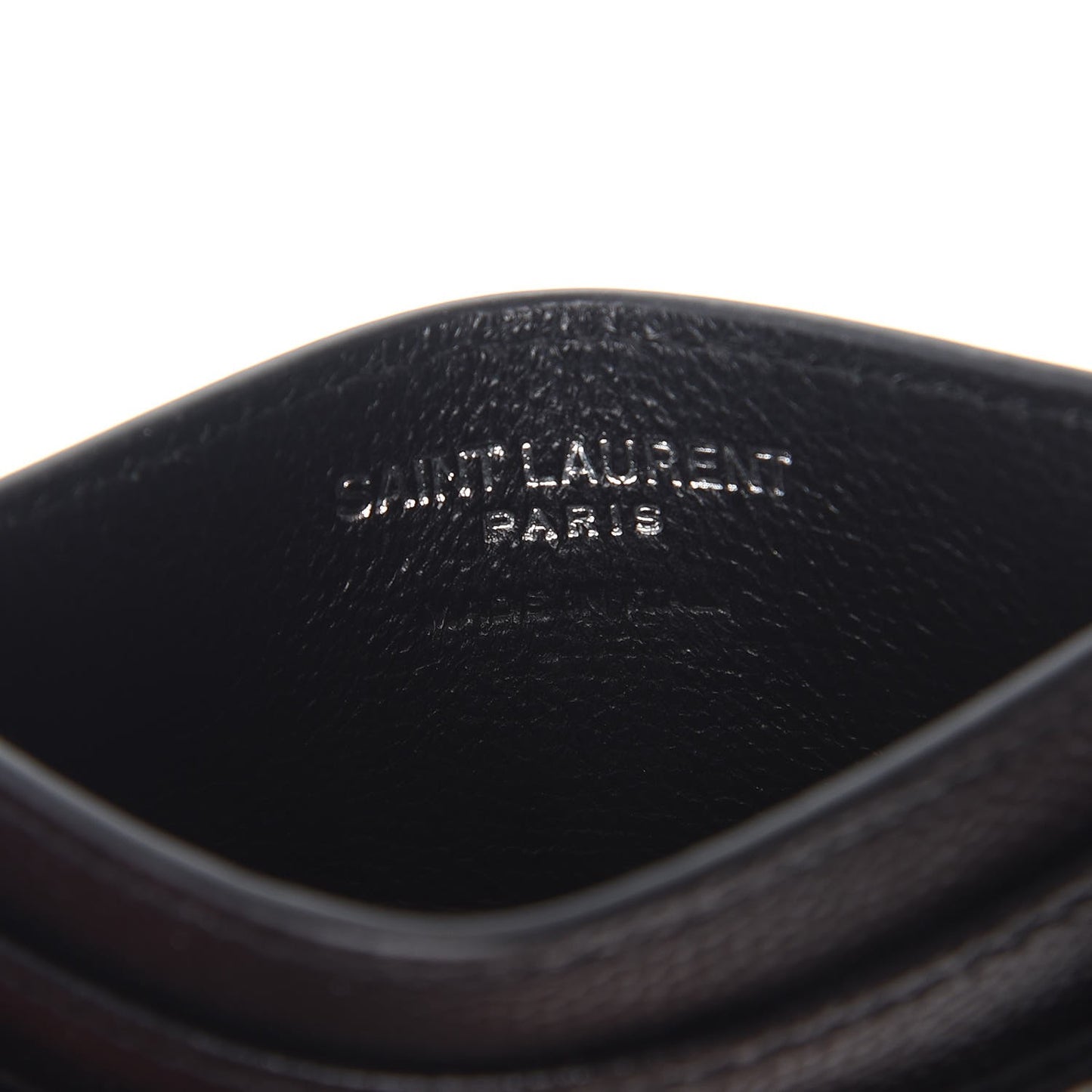 Grain De Poudre Matelasse Chevron Monogram Credit Card Case Black