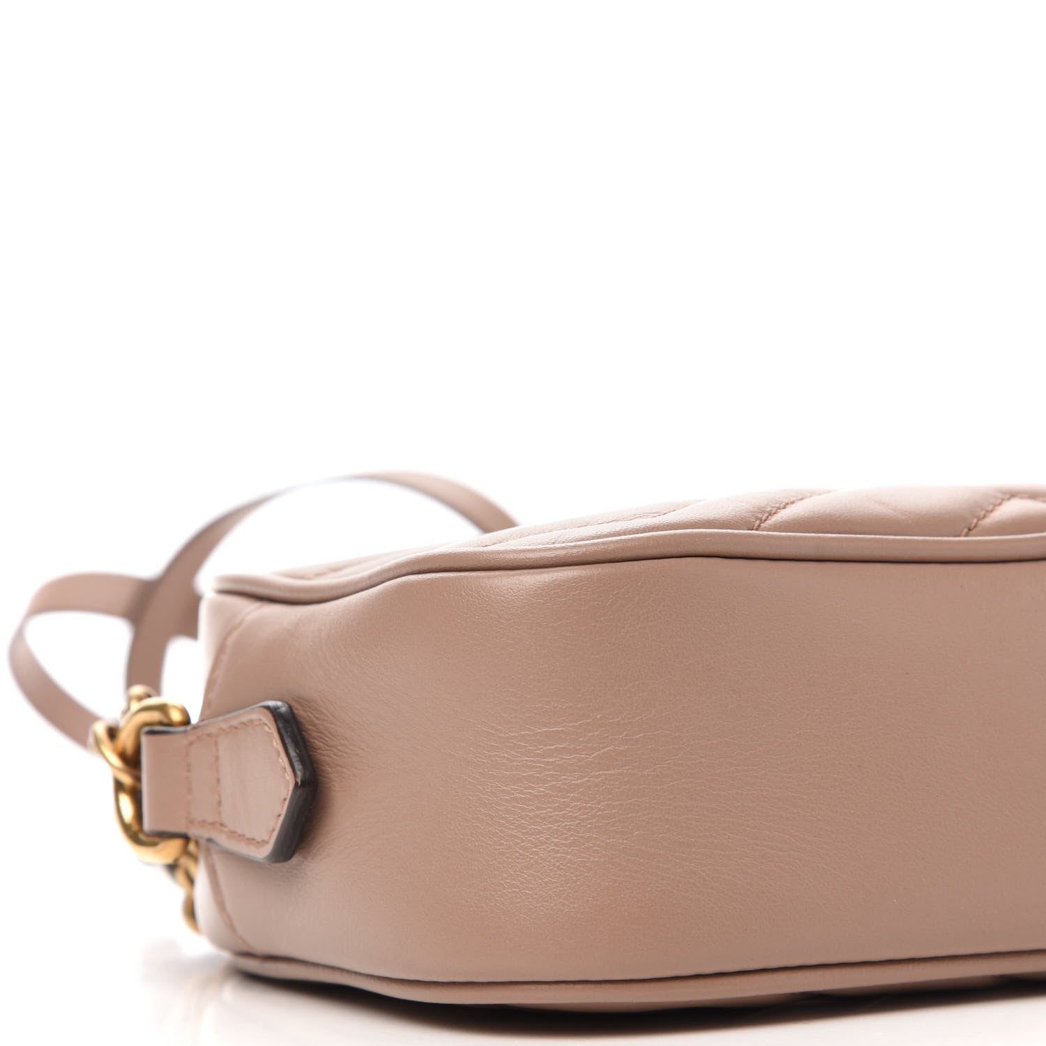 Gucci Calfskin Matelasse Mini GG Marmont Chain Shoulder Bag Porcelain Rose 6 of 13