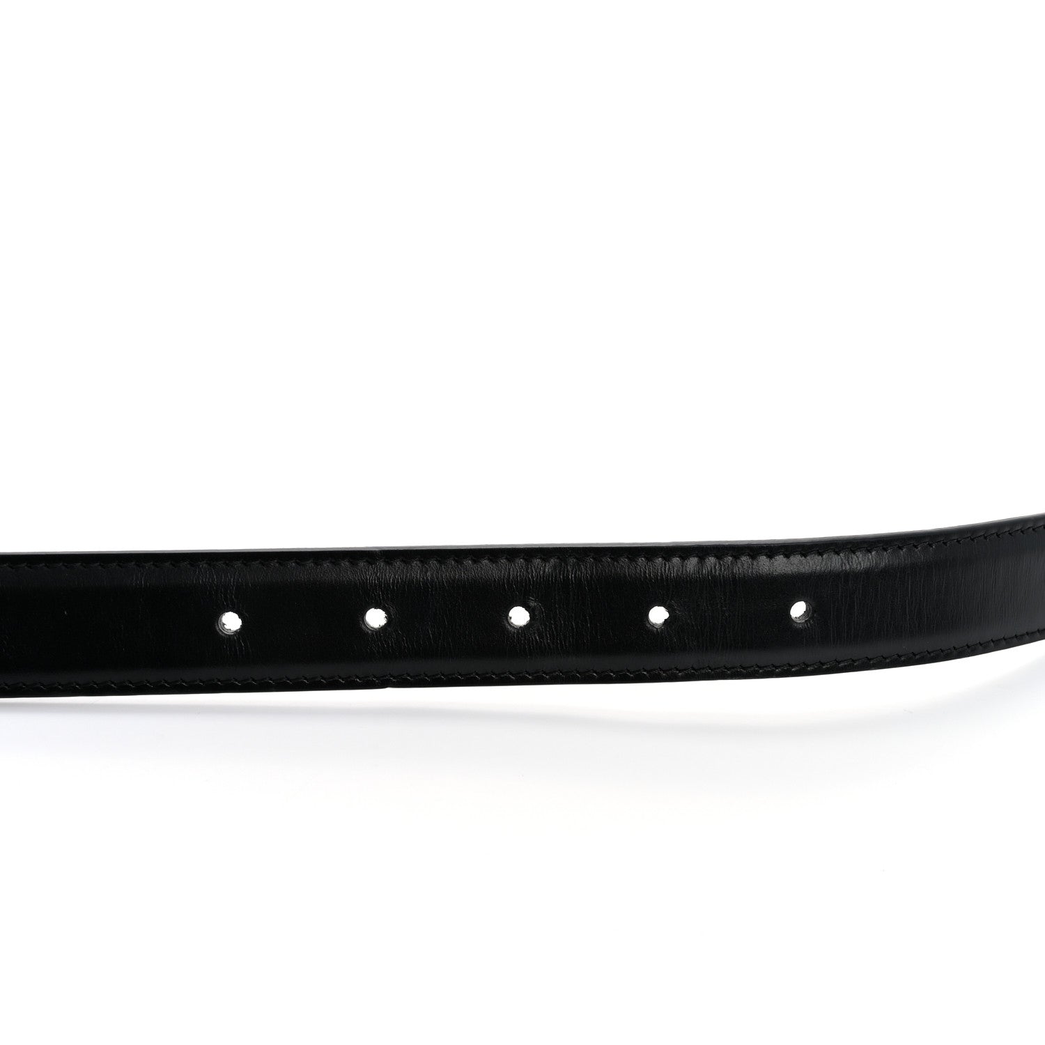 Celine Box Calfskin Small 25mm Triomphe Belt 75 30 Black 5 of 11