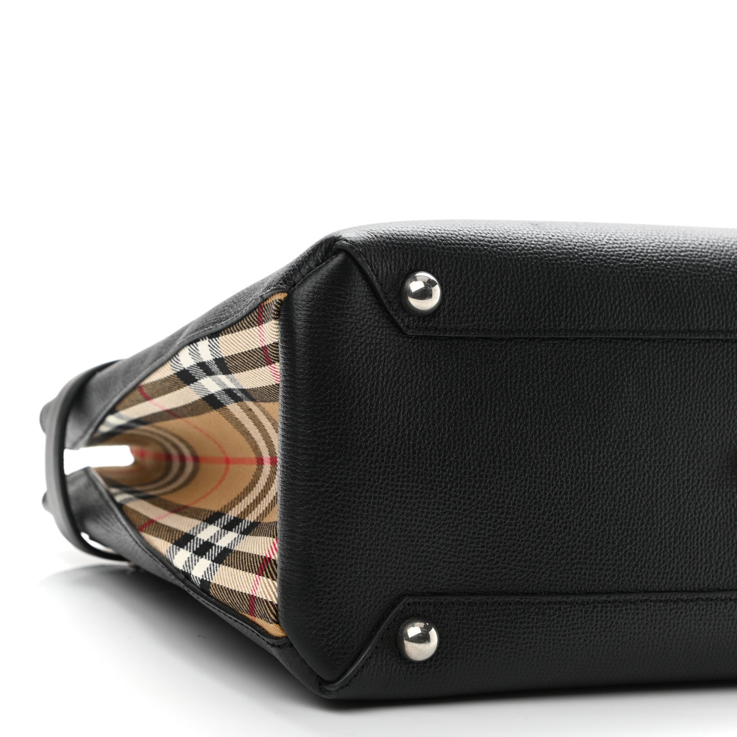 Derby Calfskin Vintage Check Medium Banner Tote Black