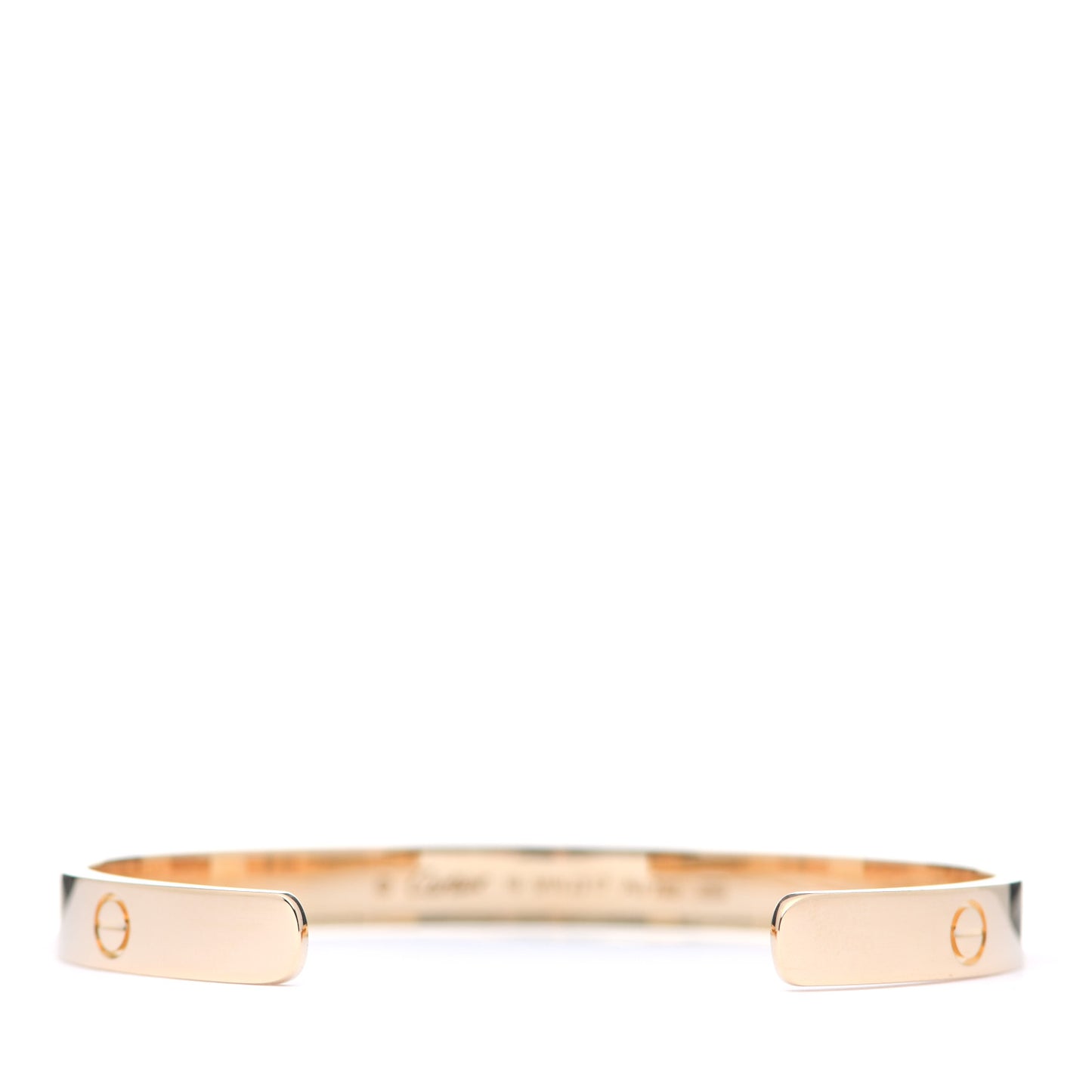 18K Yellow Gold LOVE Cuff Bracelet 19