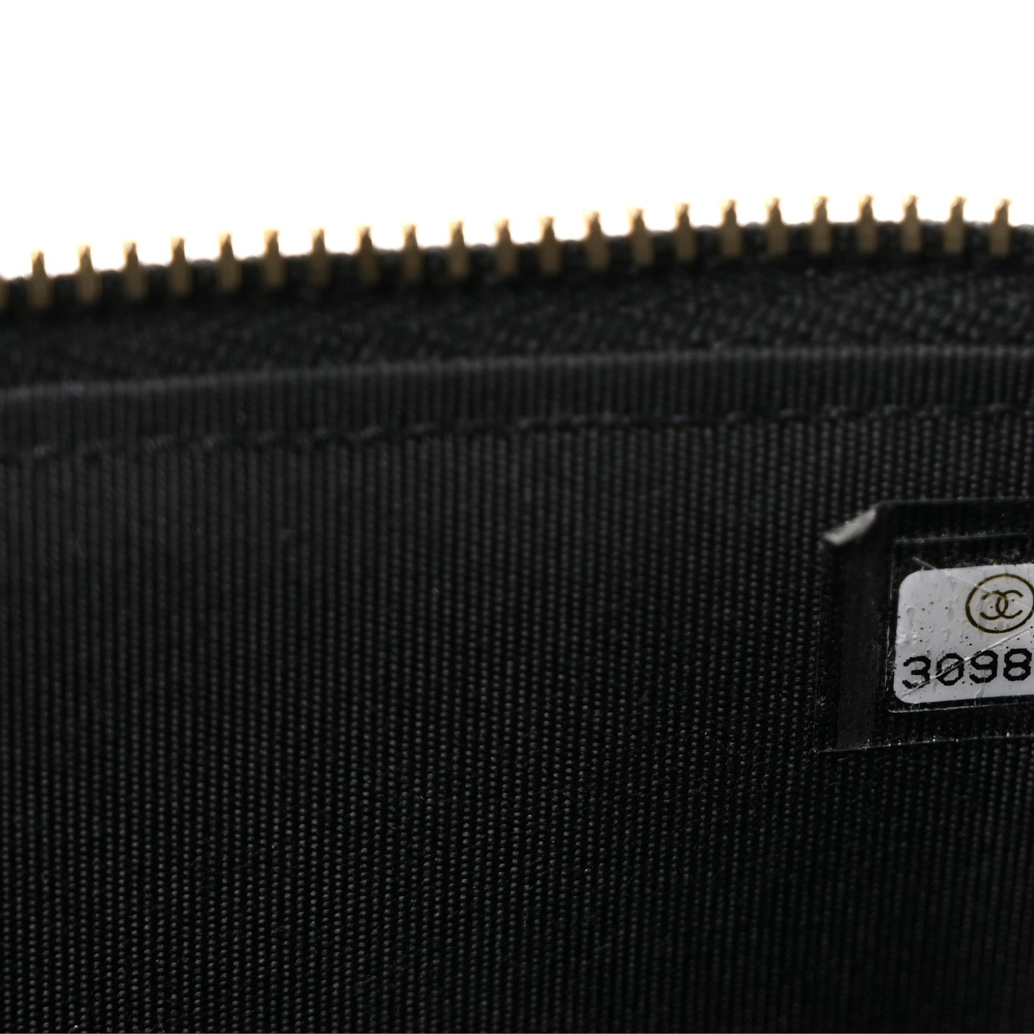 Chanel Raffia Jute Striped Small Vanity Case With Chain Black Beige 7 of 12