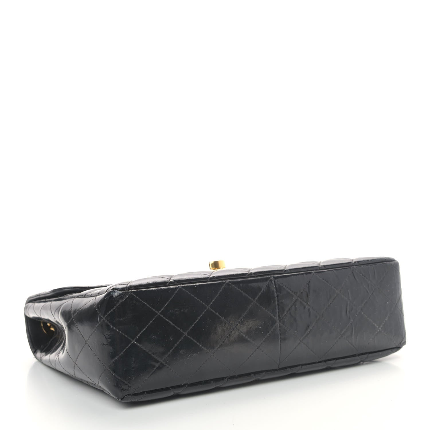 Chanel Patent Quilted XL Jumbo Single Flap Black 4 of 15