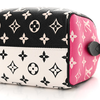Louis Vuitton Empreinte Monogram Spring in the City Speedy Bandouliere 20 Black White Pink 9 of 9