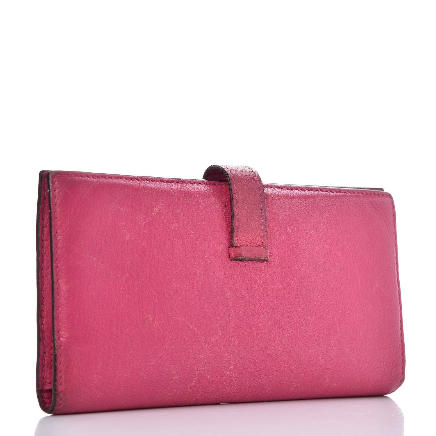 Hermes Chevre Mysore Bearn Wallet Rose Shocking 3 of 11