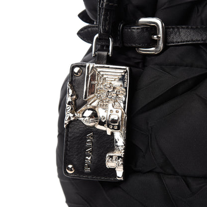 Prada Tessuto Nylon Quilted Shoulder Bag Black 10 of 10