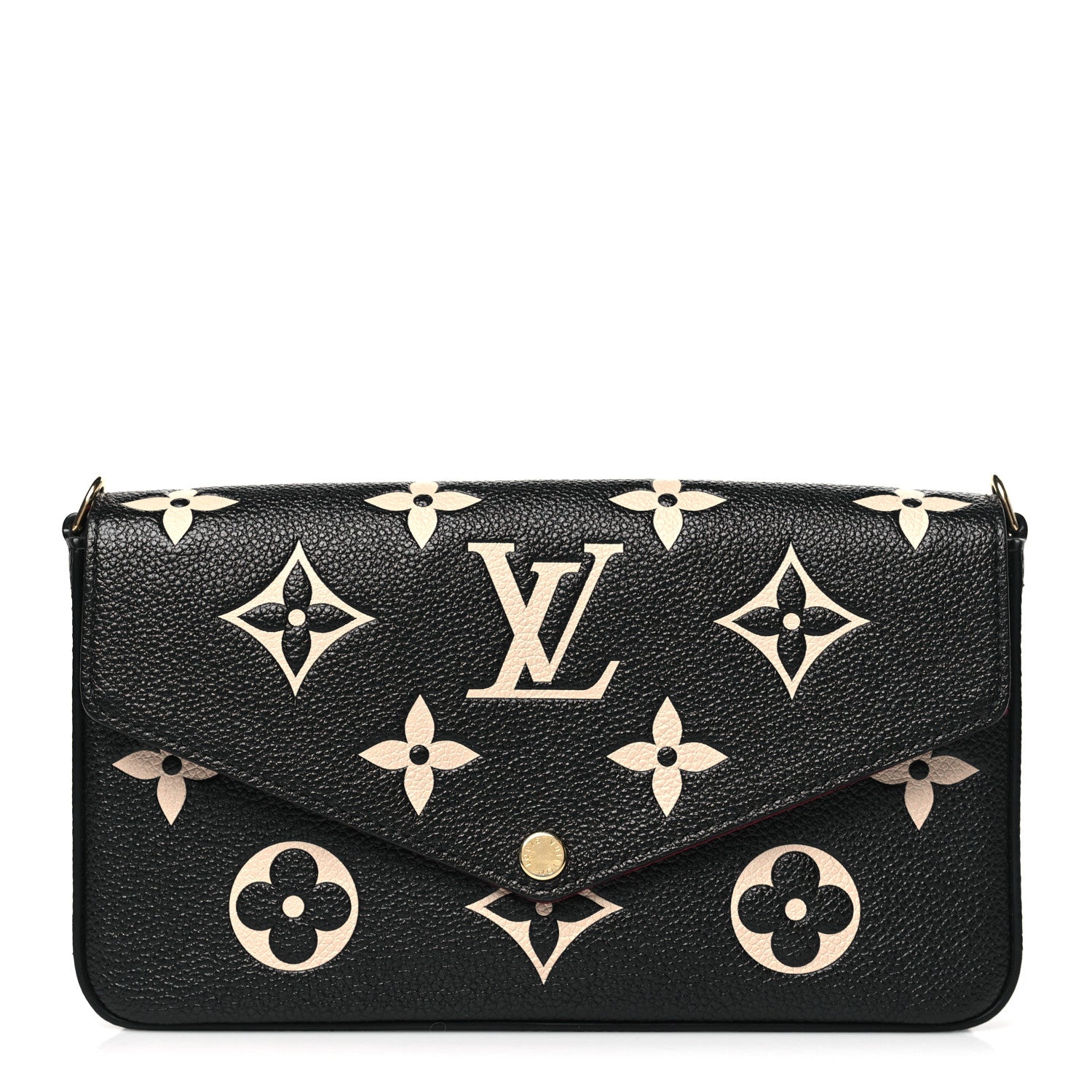 Louis Vuitton Empreinte Monogram Giant Felicie Pochette Black Beige 1 of 8