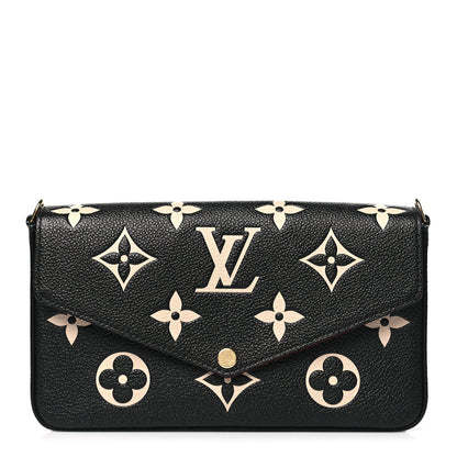 Louis Vuitton Empreinte Monogram Giant Felicie Pochette Black Beige 1 of 8