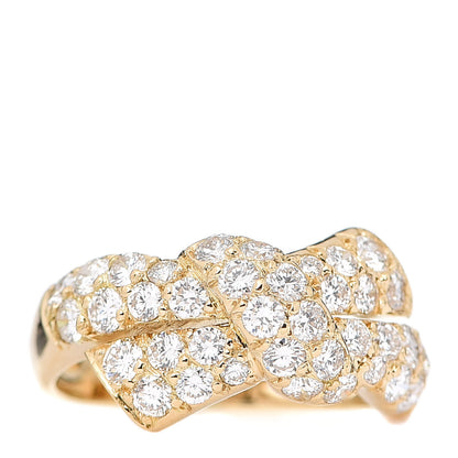 Van Cleef & Arpels 18K Yellow Gold Diamond Bow Ring 50 5.5 1 of 5