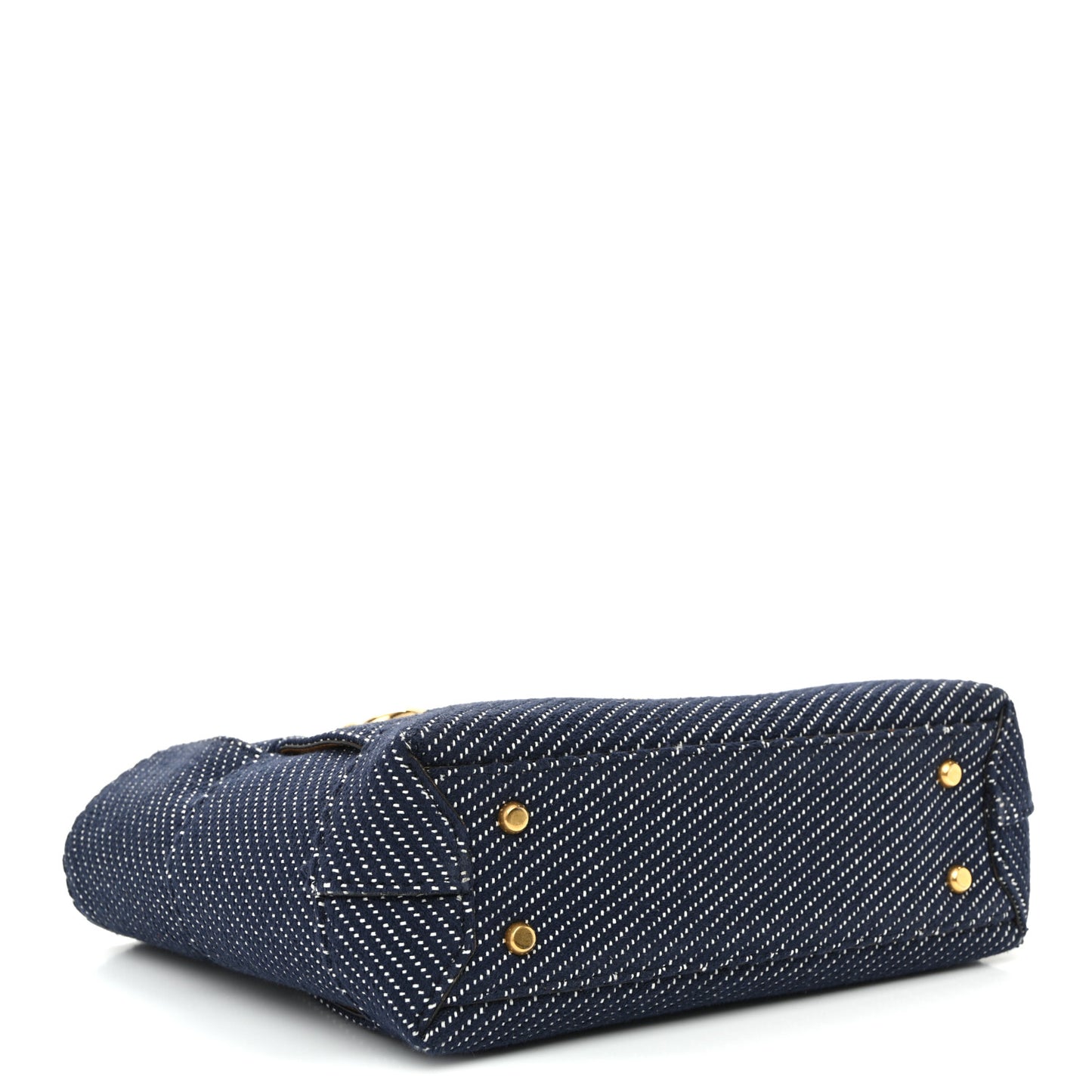Denim Maxi Intrecciato High Frequency Chain Tote Indigo