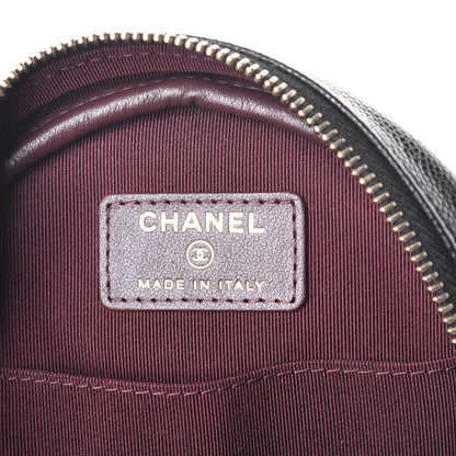 Chanel Caviar Quilted Round Clutch With Chain Black 6 of 9