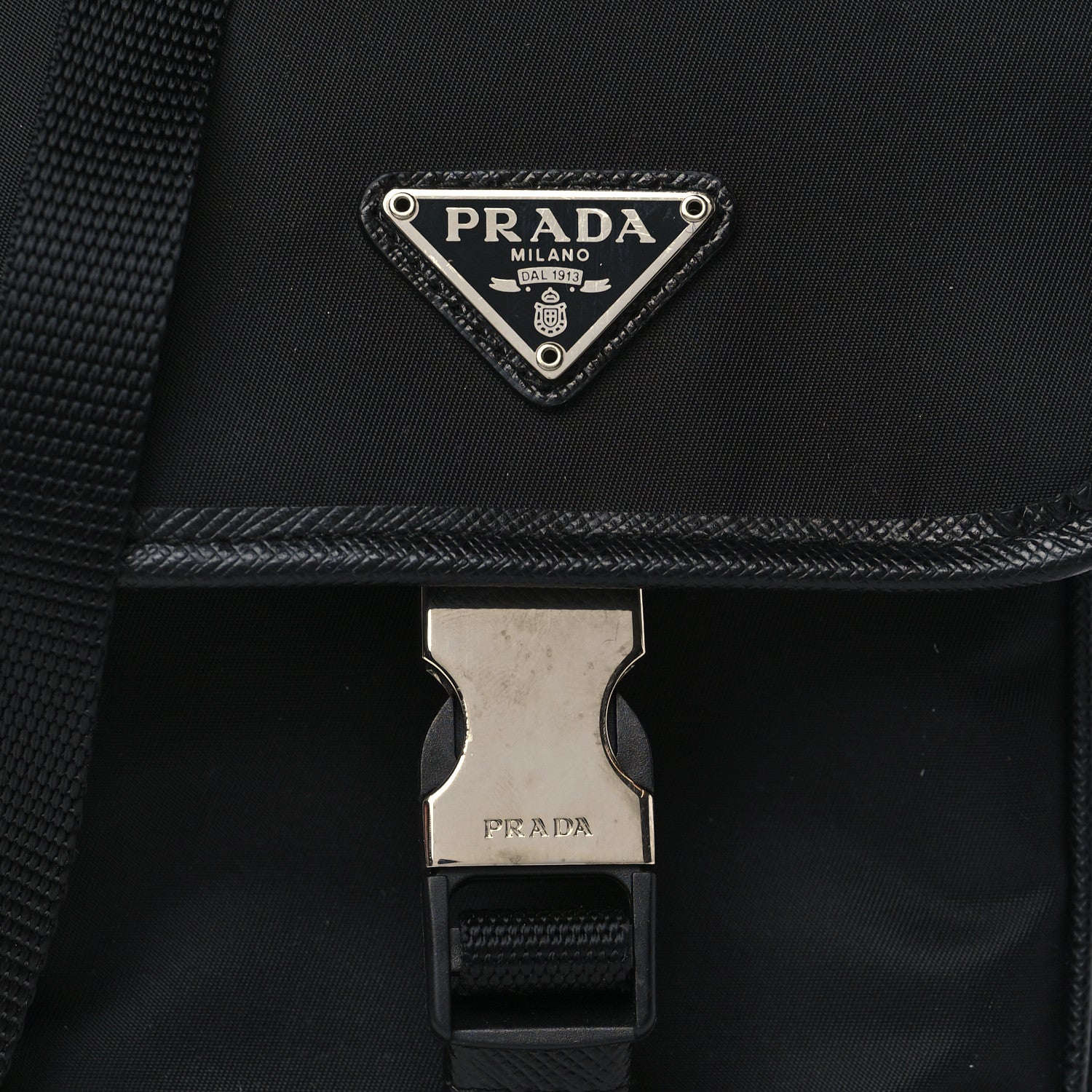 Prada Tessuto Nylon Saffiano Phone Case Crossbody Black 7 of 10