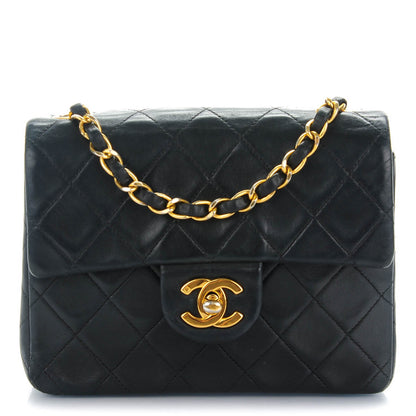 Chanel Lambskin Quilted Mini Square Flap Black 1 of 9