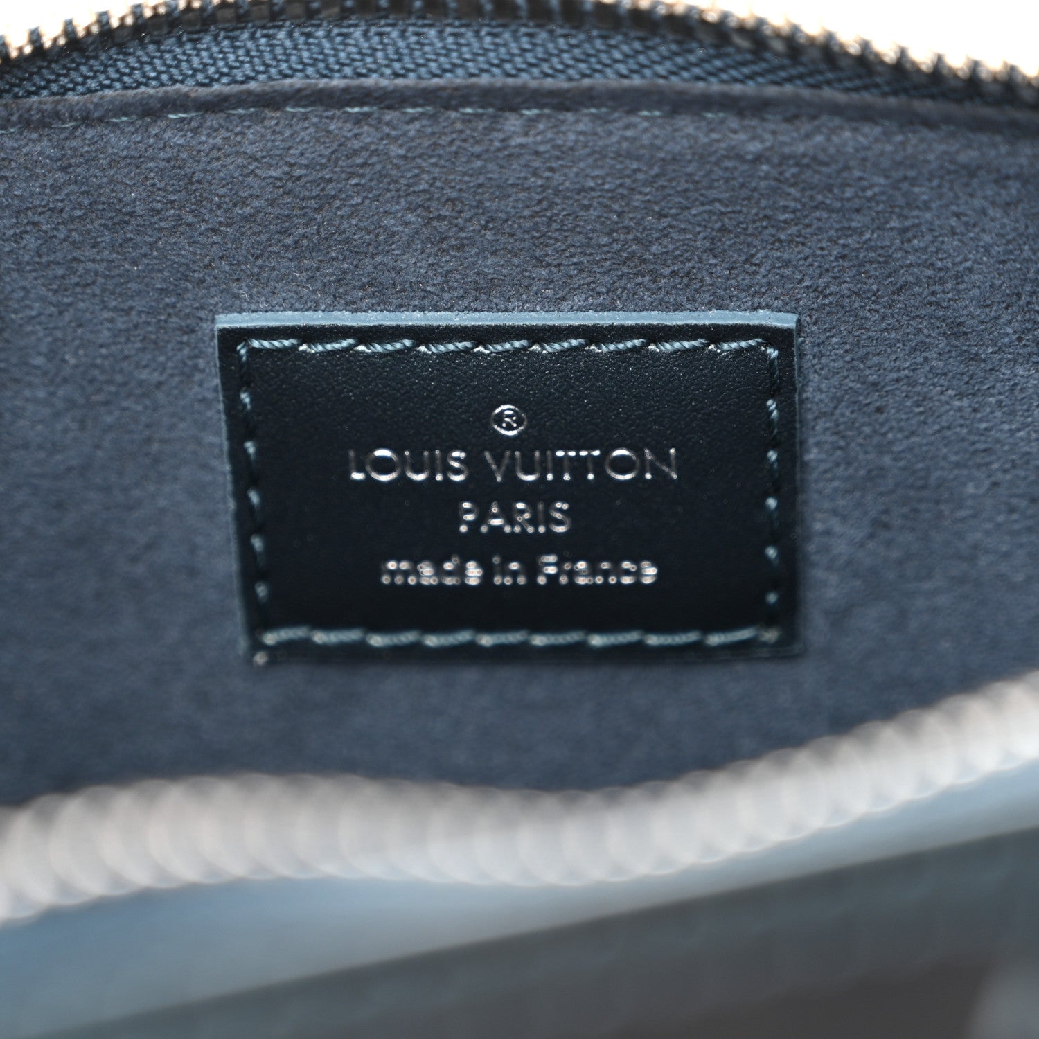 Louis Vuitton Metallic Calfskin Debossed Monogram Alma BB Steel Blue 6 of 9