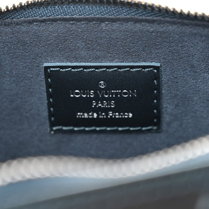 Louis Vuitton Metallic Calfskin Debossed Monogram Alma BB Steel Blue 6 of 9