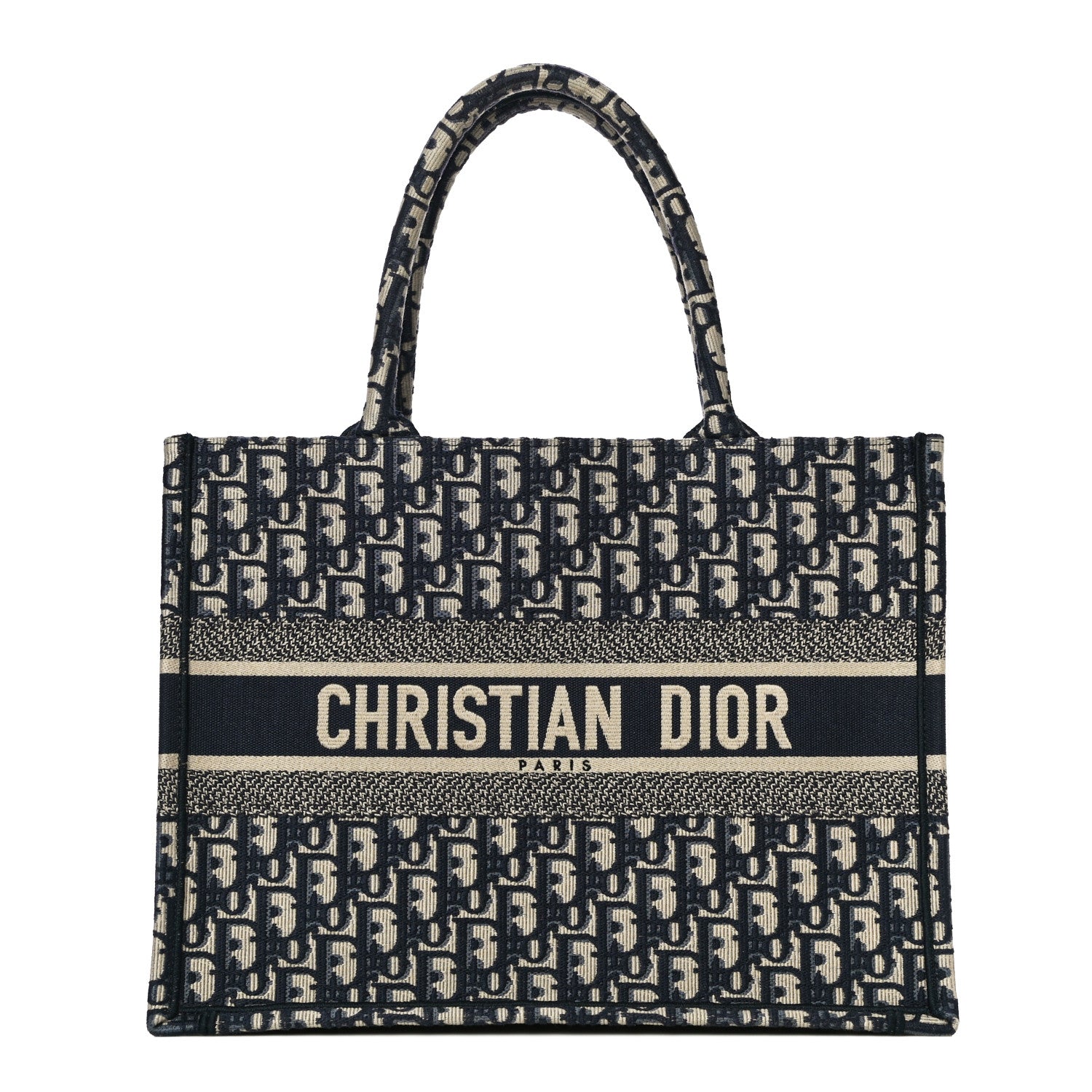 Christian Dior Oblique Medium Book Tote Blue Multicolor 1 of 12