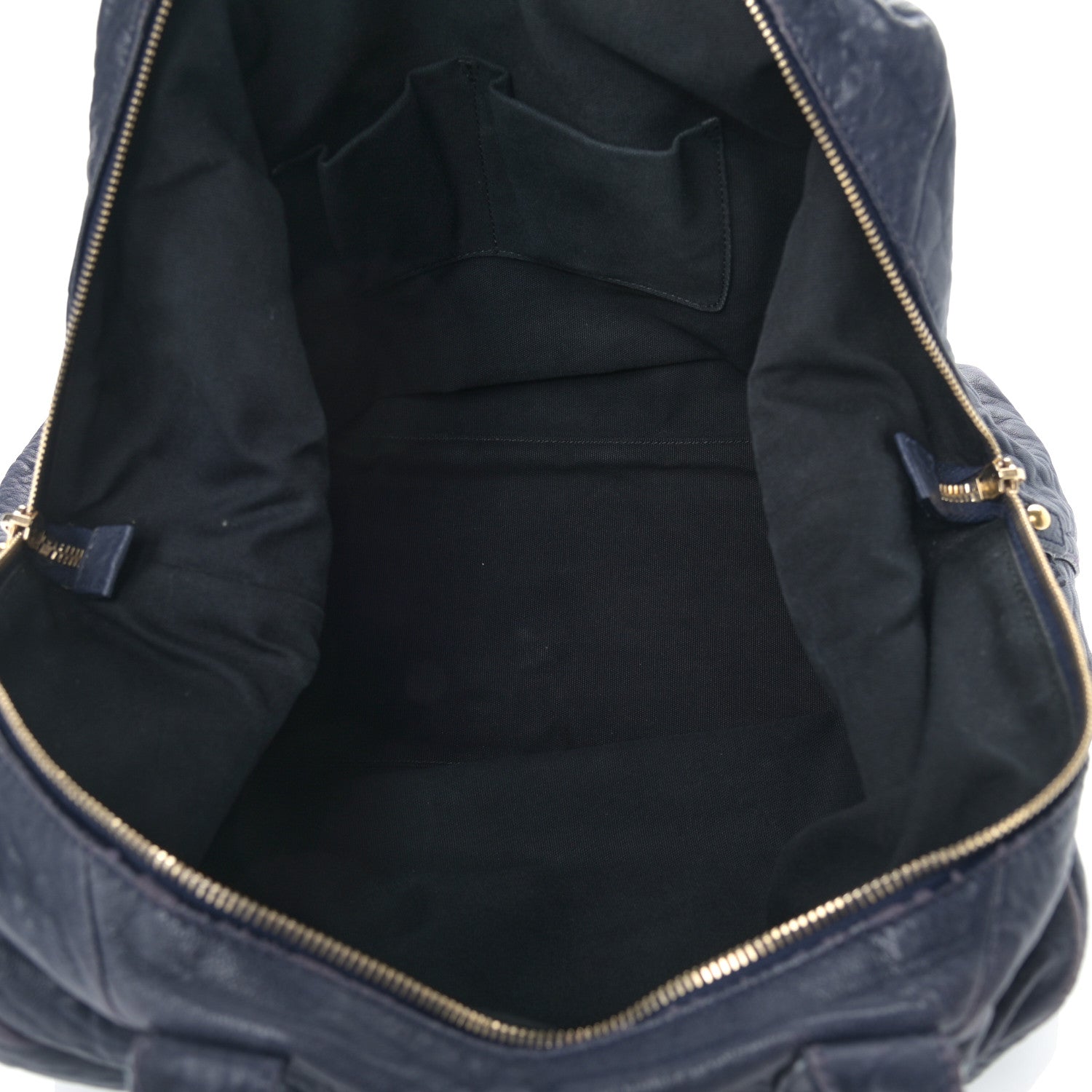 Saint Laurent Pebbled Lambskin Medium Easy Sac Navy 5 of 16