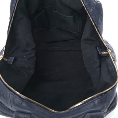 Saint Laurent Pebbled Lambskin Medium Easy Sac Navy 5 of 16