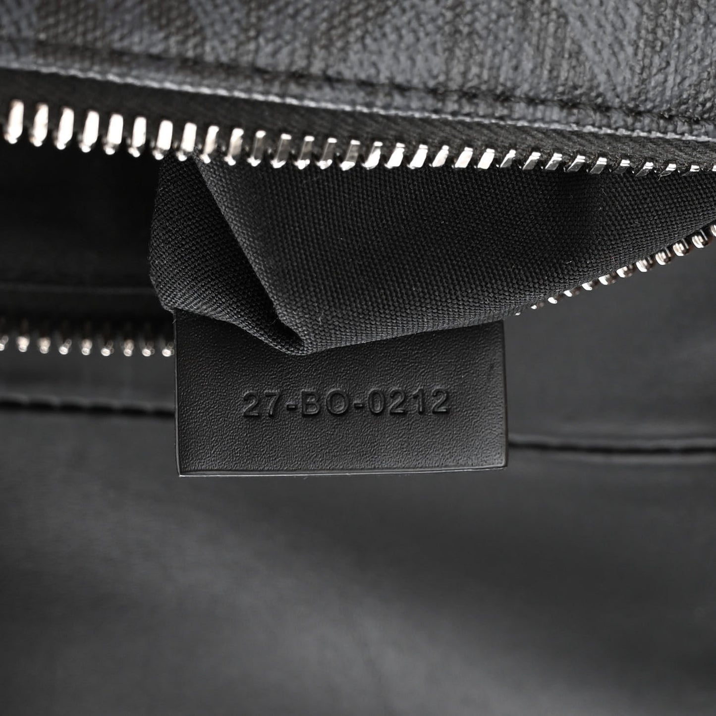 Smooth Calfskin Canvas CD Diamond Mens Saddle Bag Black