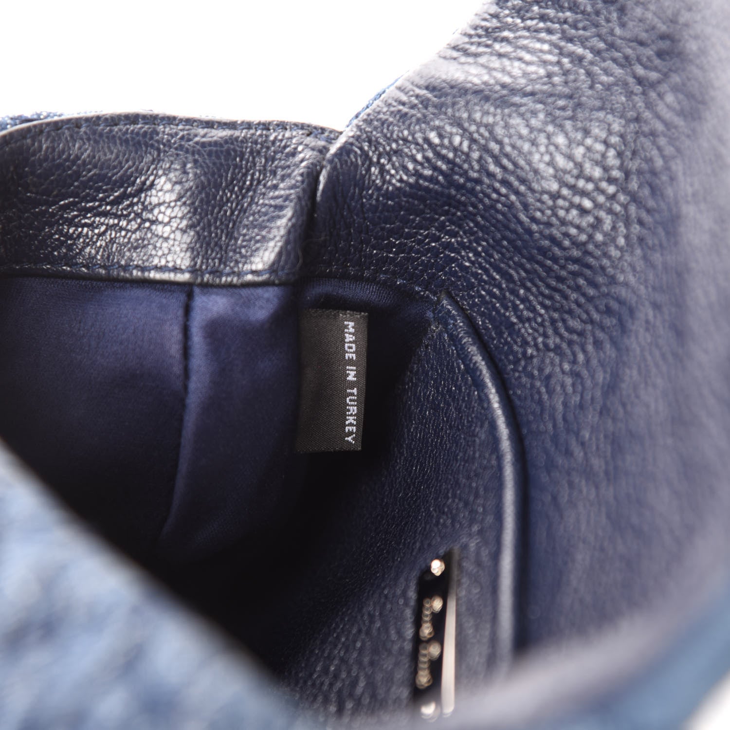 Miu Miu Denim Matelasse Crystal Chain Crossbody Bag Blue 9 of 10